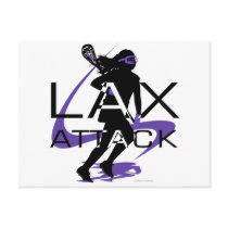 Lacrosse Girls LAX Attack Purple Postcard