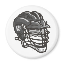 Lacrosse Helmet Black Magnets