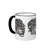 Lacrosse Helmet Black Coffee Mug