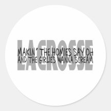 Lacrosse Humour Homies Sticker