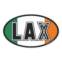 Lacrosse Ireland Lax Flag Oval Sticker