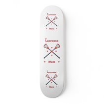Lacrosse Mom Hearts Skateboard Deck