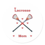 Lacrosse Mom Hearts stickers