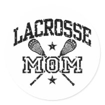 Lacrosse Mom Round Sticker