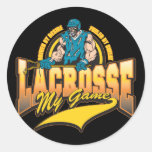 Lacrosse My Game Round Stickers