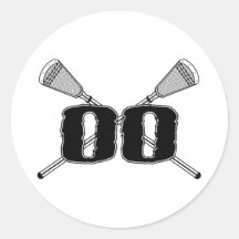 Lacrosse Number 00 Sticker