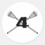 Lacrosse Number 04 Sticker
