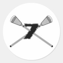 Lacrosse Number 07 Sticker