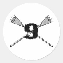 Lacrosse Number 09 Sticker