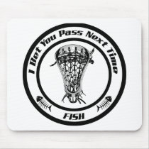 Lacrosse Pass Fish (no bkg) mousepads