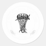 Lacrosse Pass Fish Round Stickers