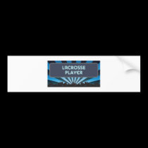 Lacrosse Player Marquee bumper stickers