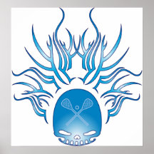Lacrosse Skull Posters
