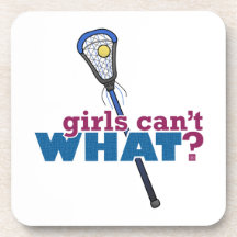 Lacrosse Stick Blue Drink Coasters