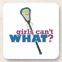 Lacrosse Stick Green Drink Coasters
