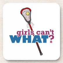 Lacrosse Stick Red Beverage Coasters