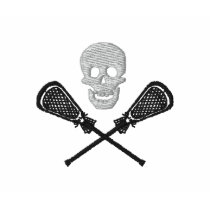 Lacrosse Sticks With Skull Embroidered Polo Shirt