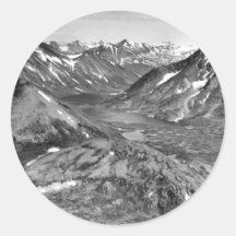 Lacs jumeaux, chaîne nationale d'orignaux de Kenai Adhésif Rond
