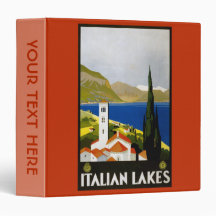 Lacs vintages italian d'annonce de voyage de Litho