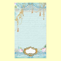 Lacy frills n pink roses business cards business cards