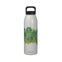 Lacy Lotus Green Splash Water Bottle