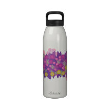 Lacy Lotus Purple Splash Water Bottle