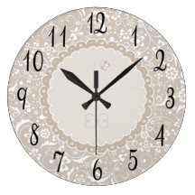 Lacy Neutral Wallclock