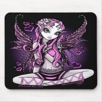 Lacy Pink Fairy Valentine's Day Mousepad