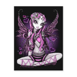 Lacy Pink Fairy Valentine's Day Postcard