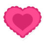 Lacy Pink Heart Sticker