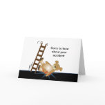 Ladder Bear Falling Down Greeting Cards