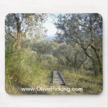 Ladder in the Olive Grove Mouse Mat