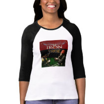 Ladies 3/4 Sleeve Raglan w/ Iron Sheik Photo t-shirts