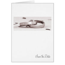 Ladies Entwined Rings BLK - Save the Date Card