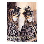 Ladies in Venice Carnival Postcard