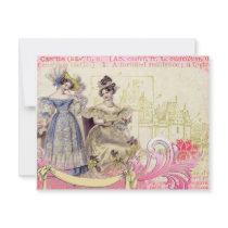 Ladies of the Castle Collage Art Invitations