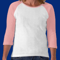 LADIES PINK & RED BASEBALL T-SHIRT "Chickens"  t-shirts