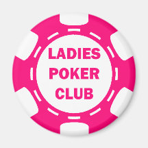 LADIES POKER CLUB REFRIGERATOR MAGNETS