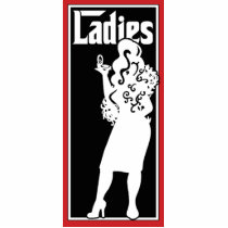 Ladies Restroom/Bathroom sign Photo Cut Outs