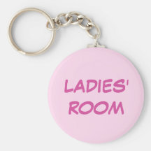 Ladies room pink keychain