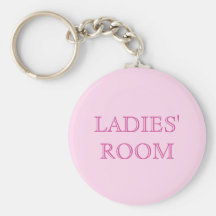 Ladies room pink keychain
