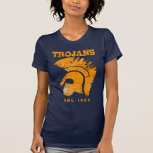 Ladies Trojan Deep V T-shirts