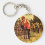 LADIES VINTAGE BIKE RACING BICYCLE RACE KEY CHAIN