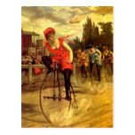 LADIES VINTAGE BIKE RACING BICYCLE RACE POSTCARDS
