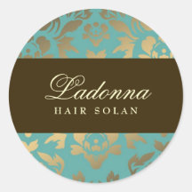 Ladonna Damask Brown Topaz Sticker