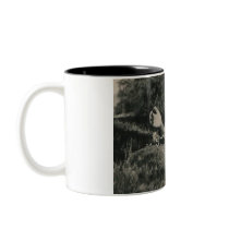 lady and bird mug