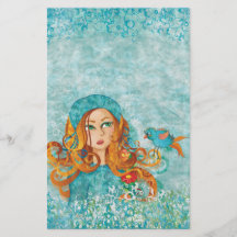Lady And Her Bird Custom Flyer