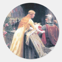 Lady and Knight castle Sticker