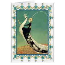 Lady and the Bird Greeting Card