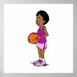 Lady Basketball Player Posters